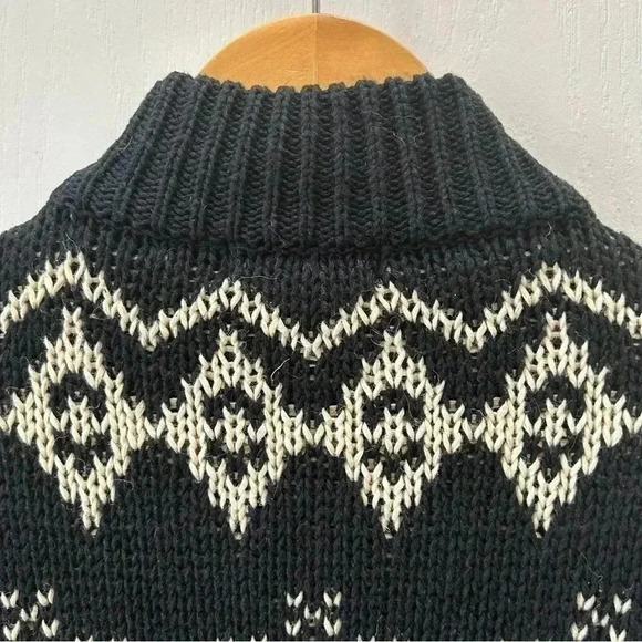 New York & Co Cardigan Ramie Cotton Knit Zip Front Sweater Black Beige Medium - Picture 10 of 14